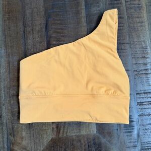 Alo yoga Orange one shoulder bra top
